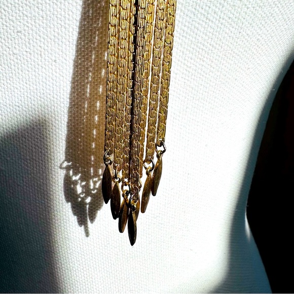 D’orlan - Vintage gold plated Y 6-strand necklace - Picture 10 of 14